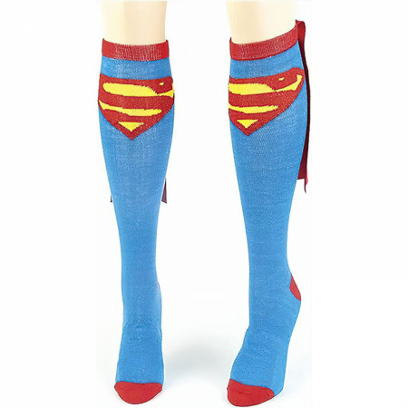 Superman Knee High Cape Socks